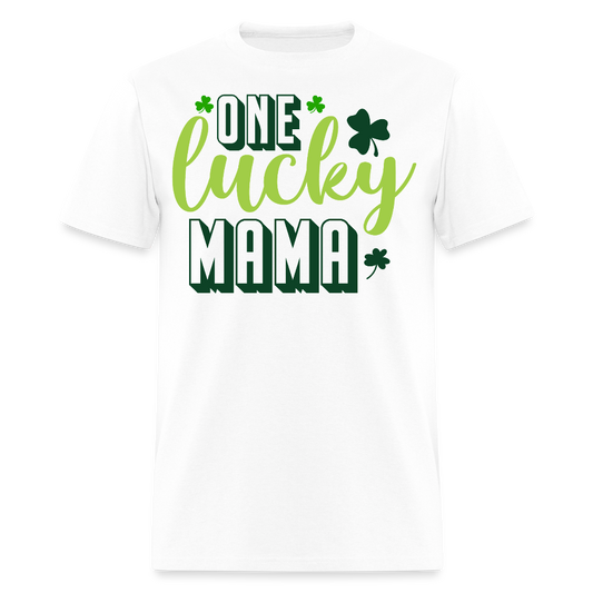 One Lucky Mama Irish Holiday T-shirt - white