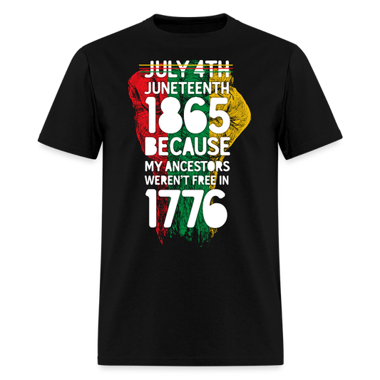 Black History Pride Tee 1865 Emancipation T-Shirt - black