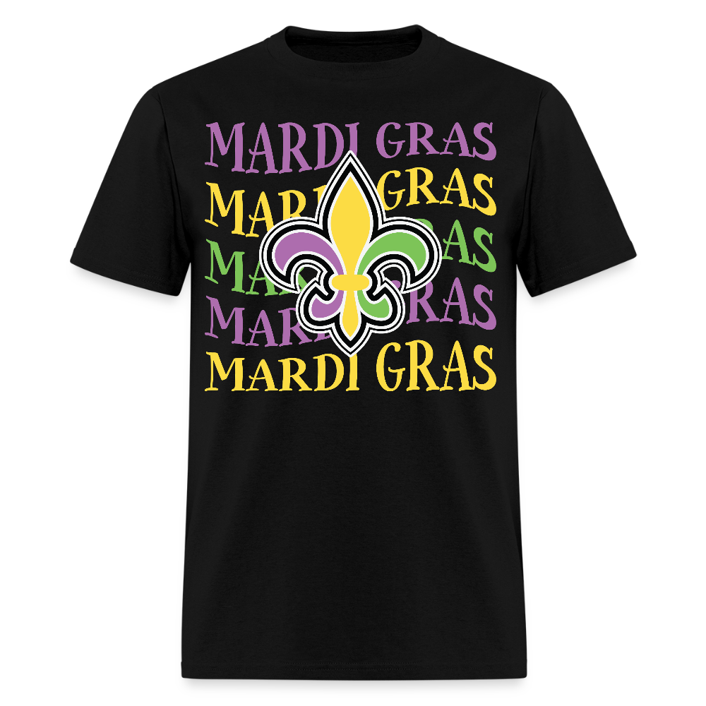 New Orleans Fleur-de-lis Festival Mardi Gras T-shirt - black