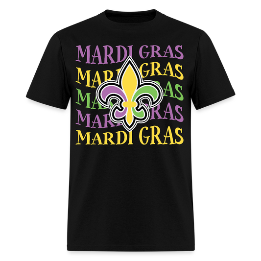 New Orleans Fleur-de-lis Festival Mardi Gras T-shirt - black