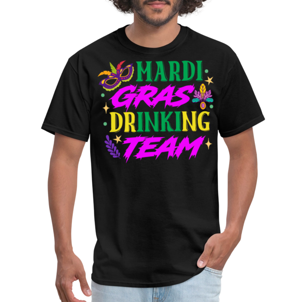 Funny Mardi Gras Party Tee Mardi Gras Drinking Team T-shirt - black