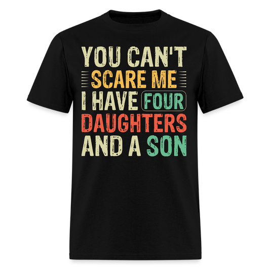 Gifts For Parents With Four Daughters And A Son Unisex T-Shirt - black