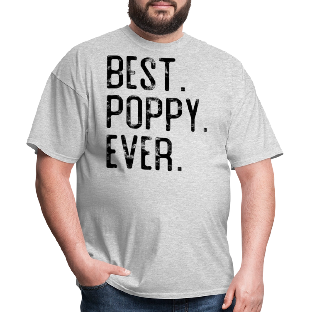 Best Poppy Tee Gift For Grandpa T-shirt - heather gray