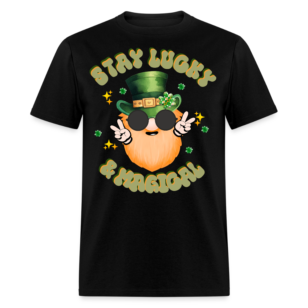 Stay Lucky And Magical Irish T-shirt - black