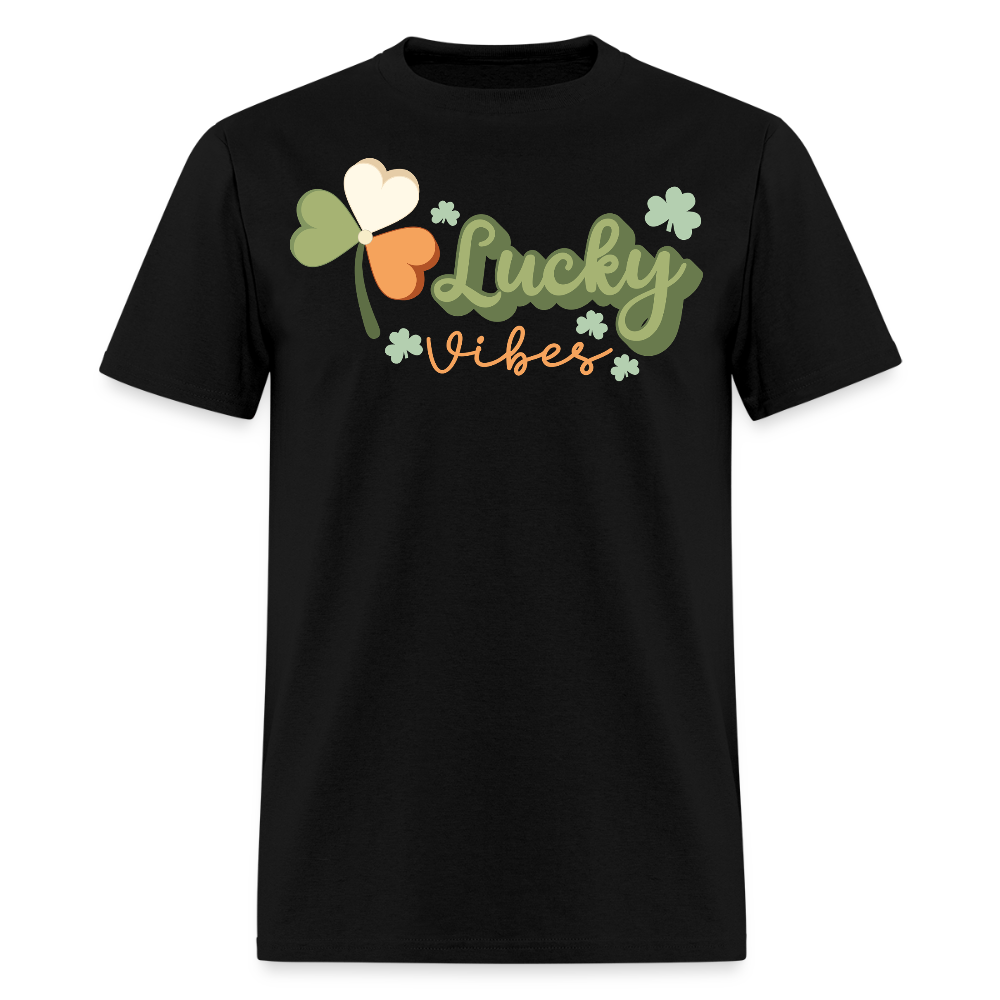 St Patrick’s Day Lucky Vibes T-shirt - black