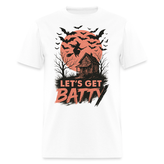Let’s Get Batty Halloween Witch T-Shirt - white