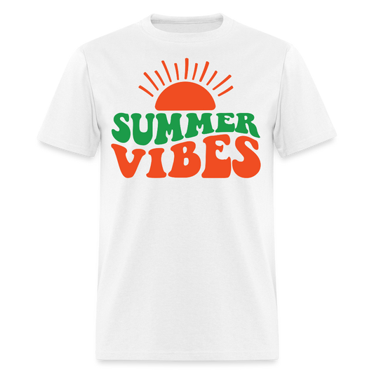 Retro Summer Vibes Beach Vacation T-shirt - white