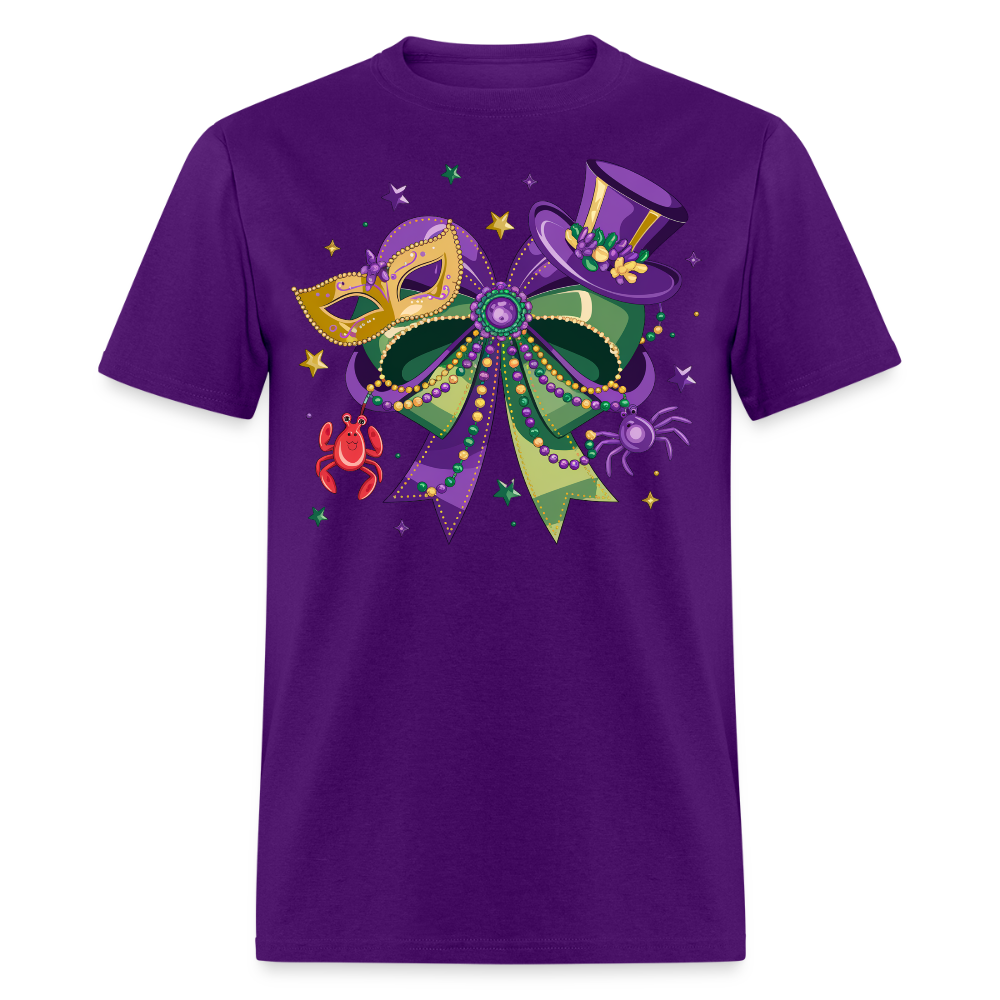 Colorful Masquerade Mask Tee for Fat Tuesday Funny Mardi Gras T-shirt - purple