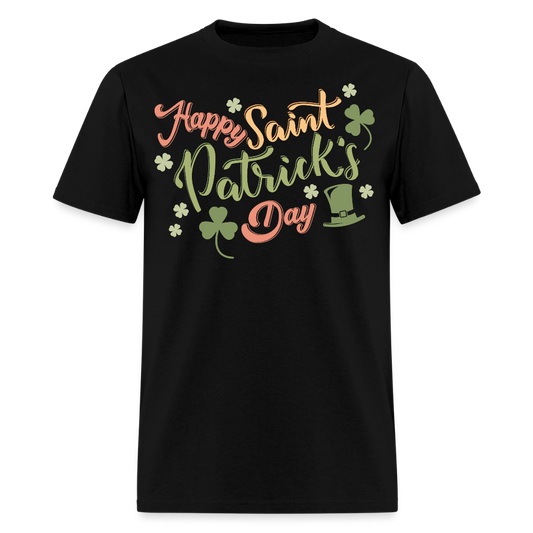 Lucky Clover Graphic Tee For St Paddy’s Irish Holiday Graphic T-shirt - black