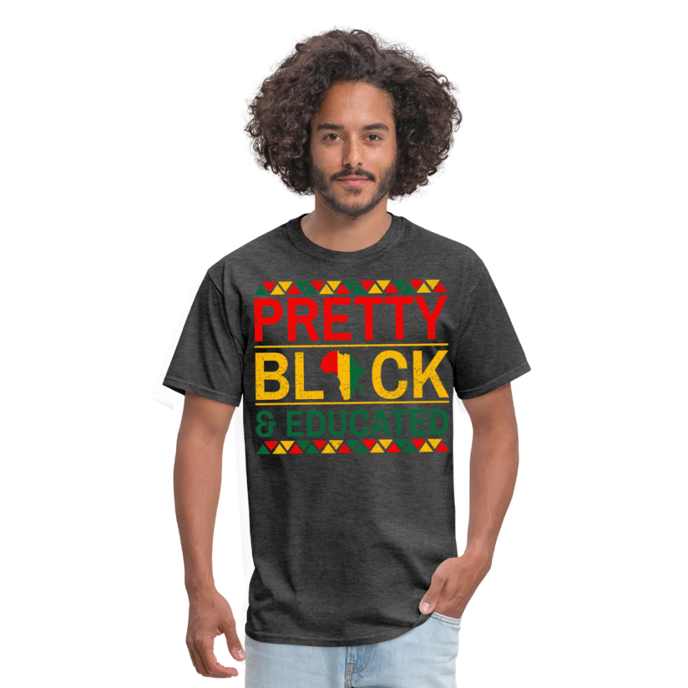 Educated Black Women Tee Pretty Black and Educated T-shirt - heather black