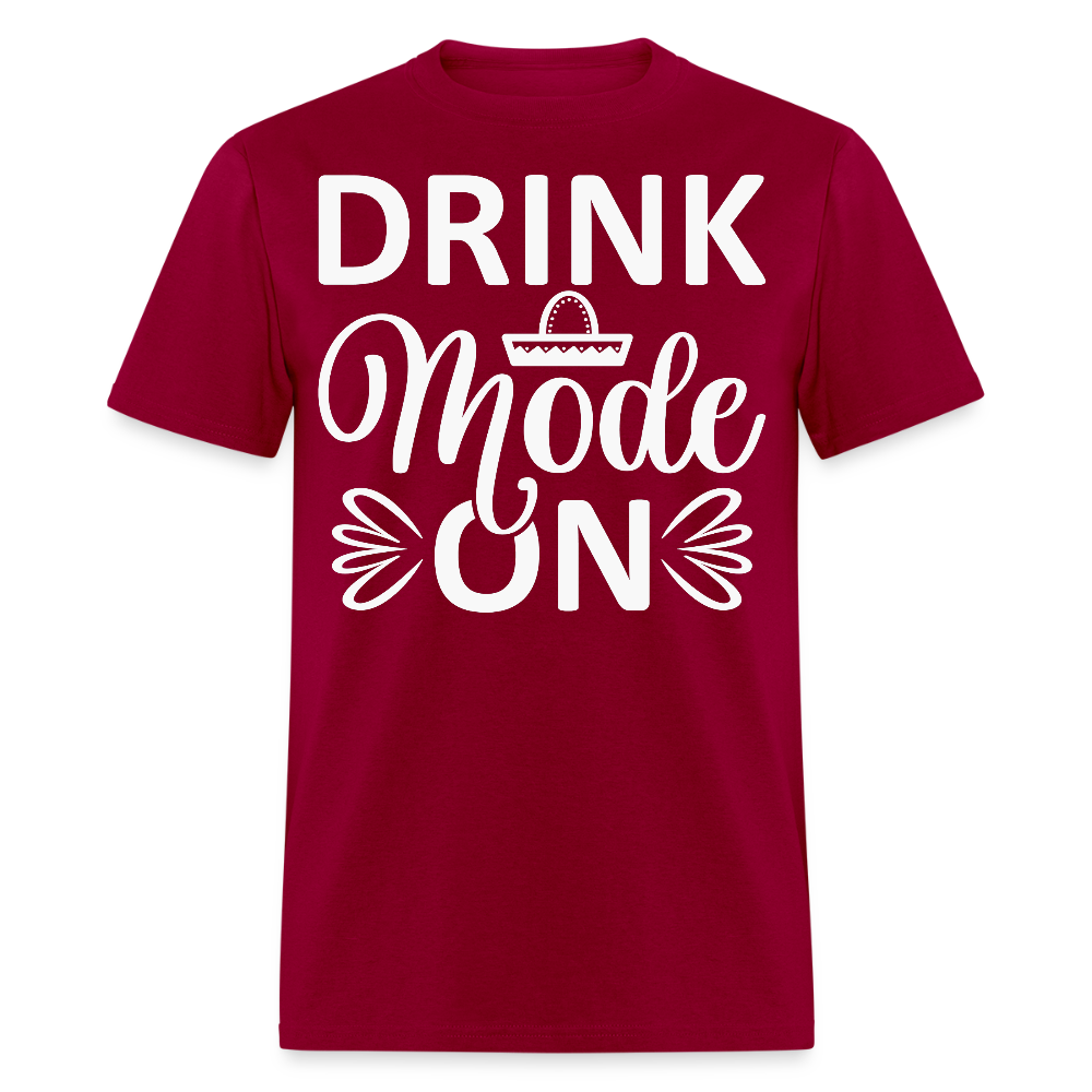 Fiesta Mode On Funny Drinking Party T-Shirt - dark red