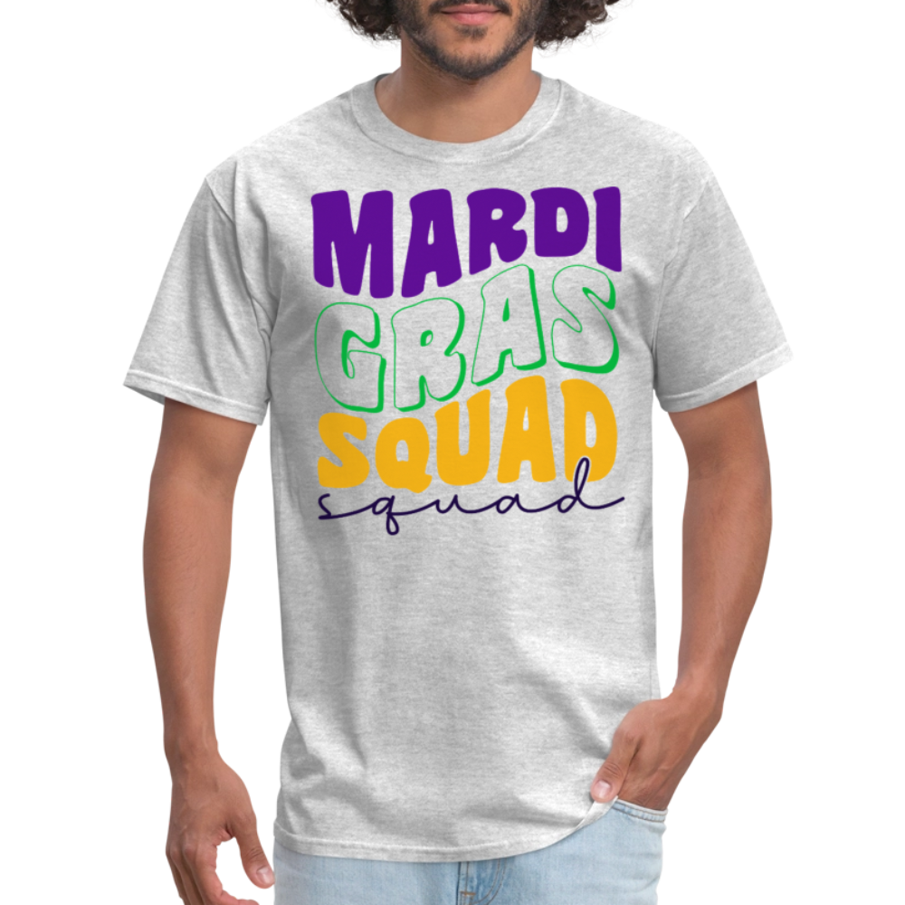 Mardi Gras Squad Matching Shirts Funny Mardi Gras Party T-shirt - heather gray