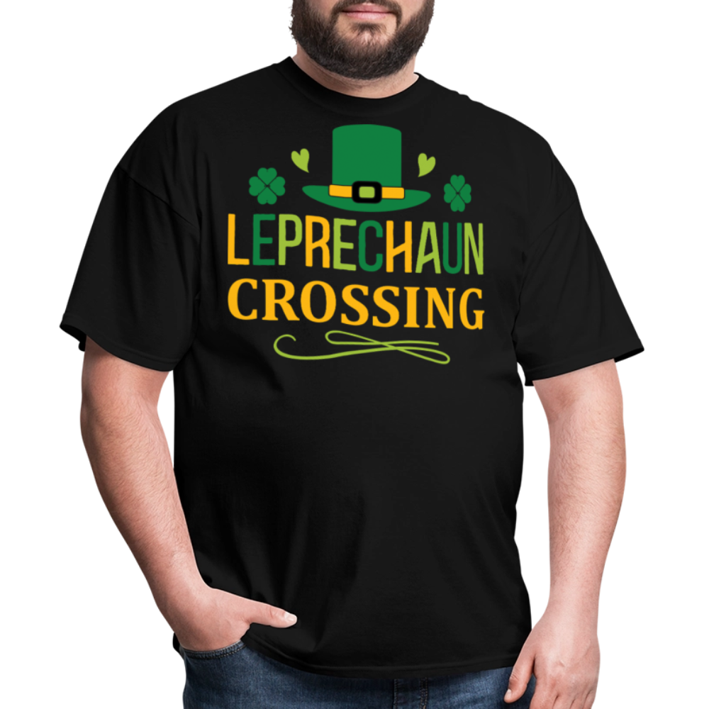 Leprechaun Crossing St Patrick’s Day T-shirt - black