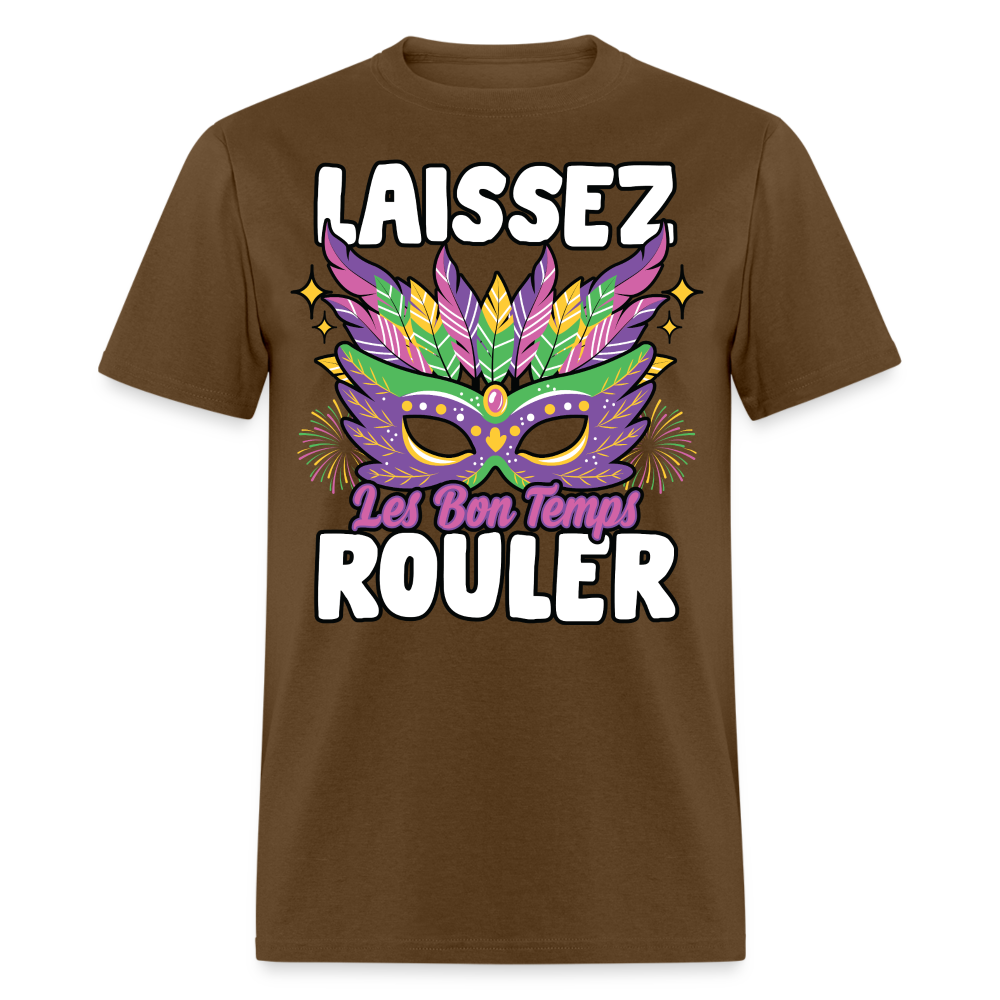 Mardi Gras Party Tee Laissez Les Bon Temps Roule T-shirt - brown