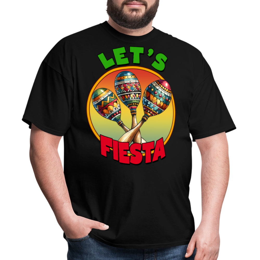 Let’s Fiesta Mexican Party Shirt Colorful Maracas Fiesta T-shirt - black