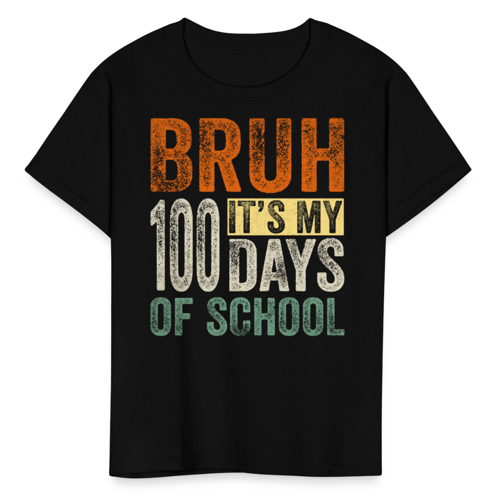 100 Days Of School Shirt For Kids School Milestone T-shirt - black