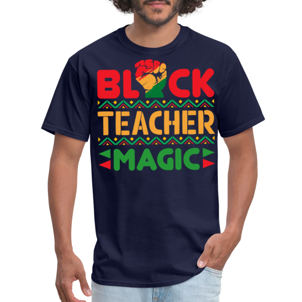 Black Teacher Appreciation Shirt African American Educator Gifts T-shirt - navy