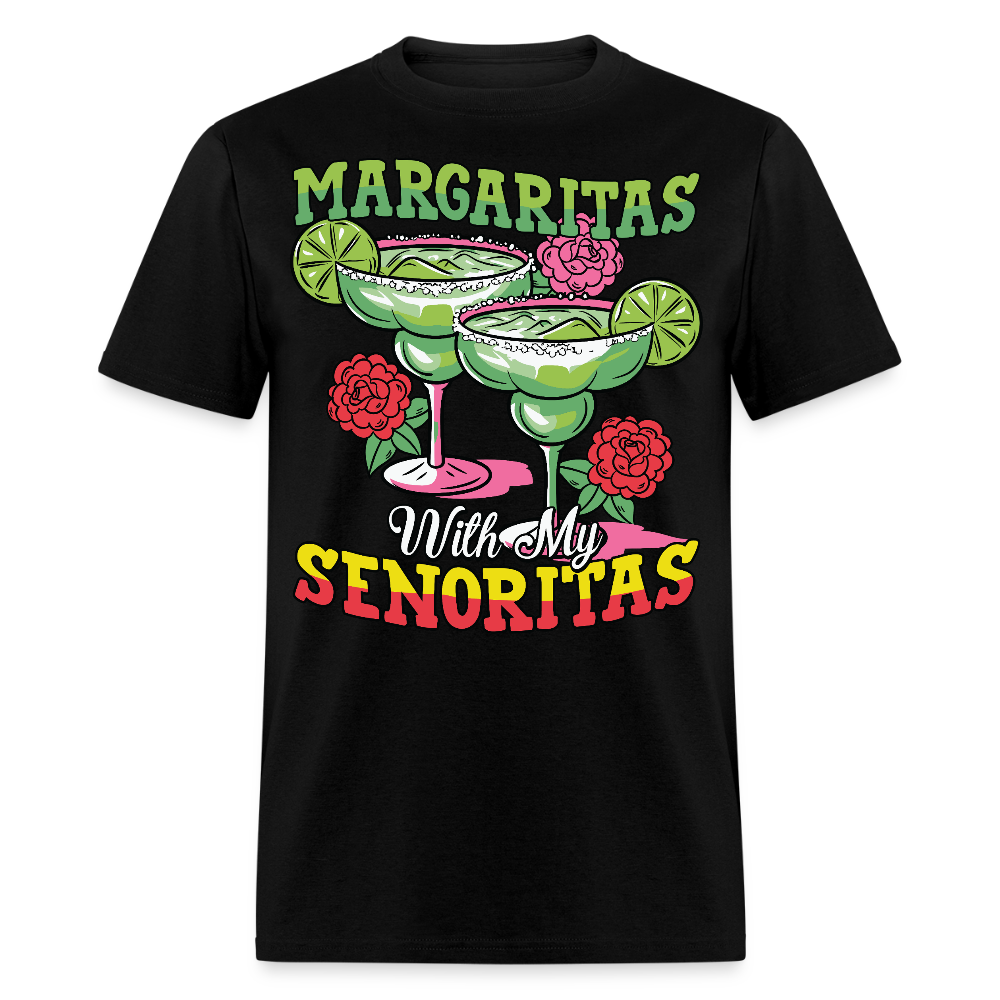 Senorita Margarita Graphic Tee Girls' Night Out Drinking T-shirt - black