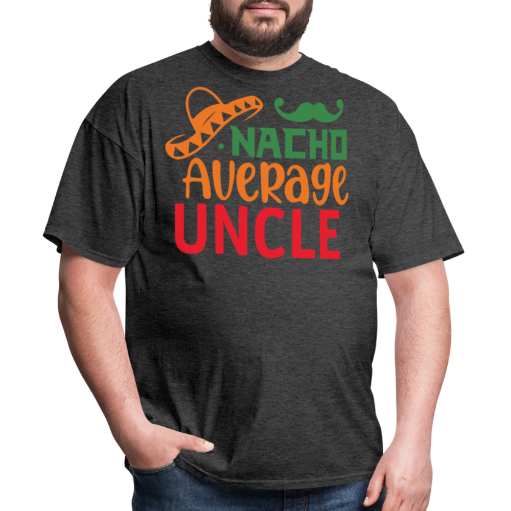 Nacho Average Uncle Fiesta T-shirt - heather black