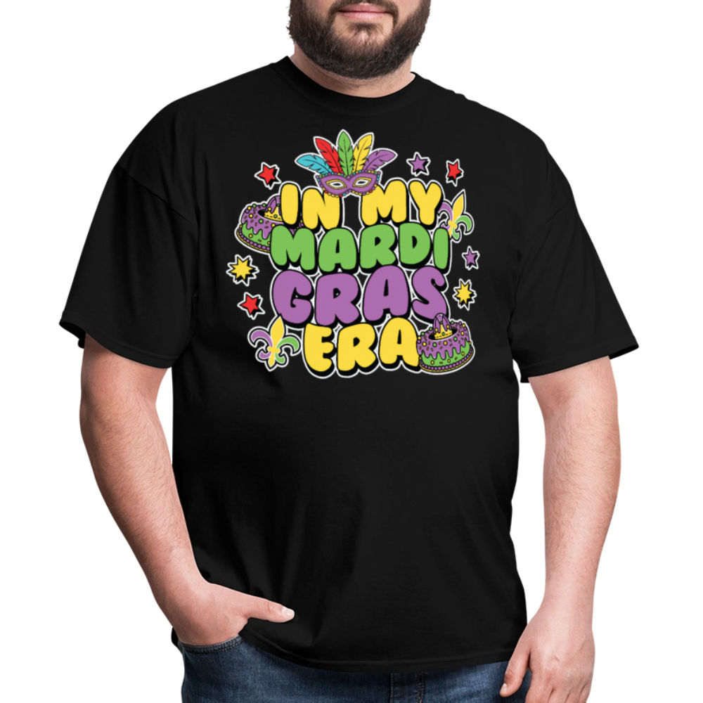 In My Mardi Gras Era Tee For Festival Goers Colorful Mardi Gras Party T-shirt - black