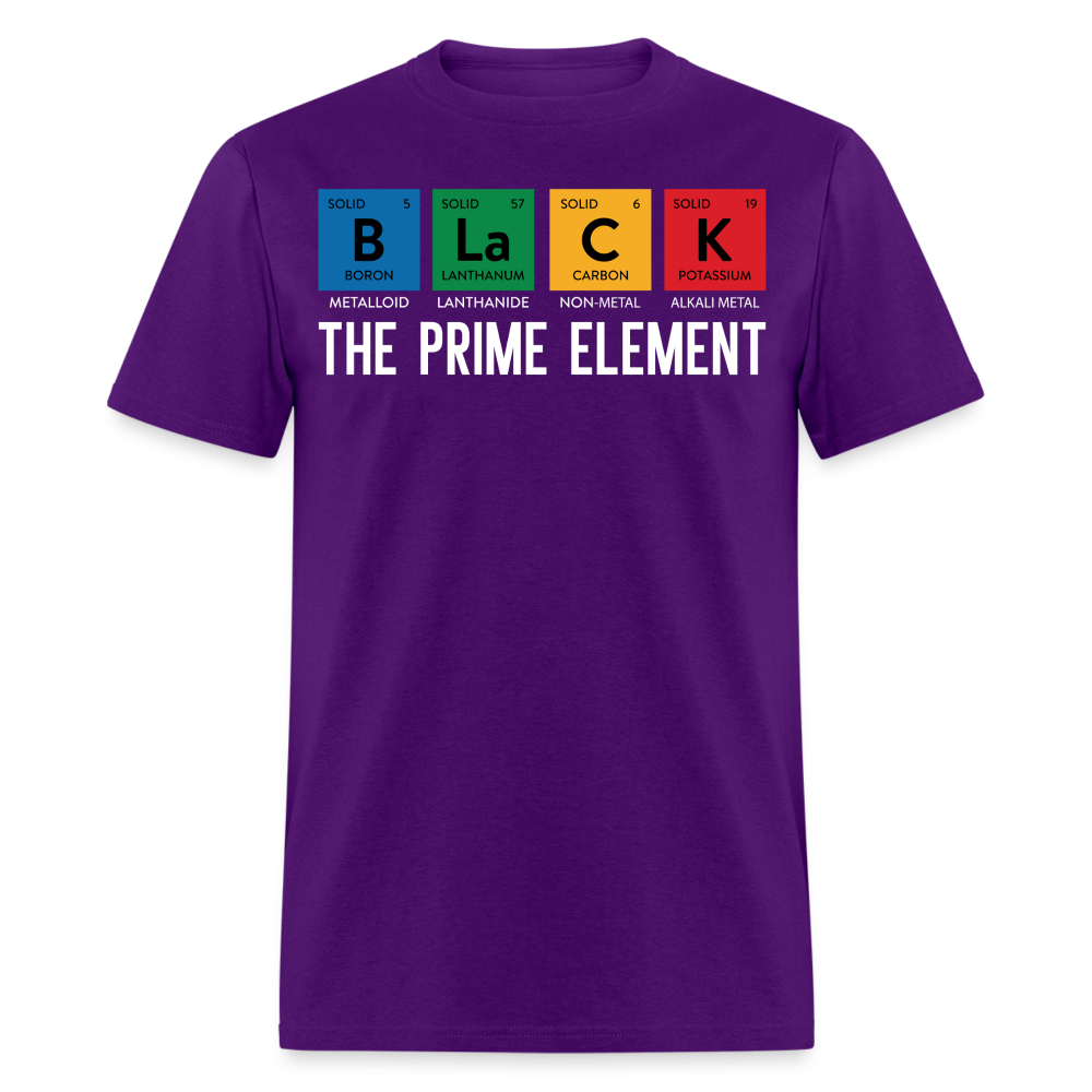 Periodic Table Gift For Black Educators Black Pride Science T-Shirt - purple