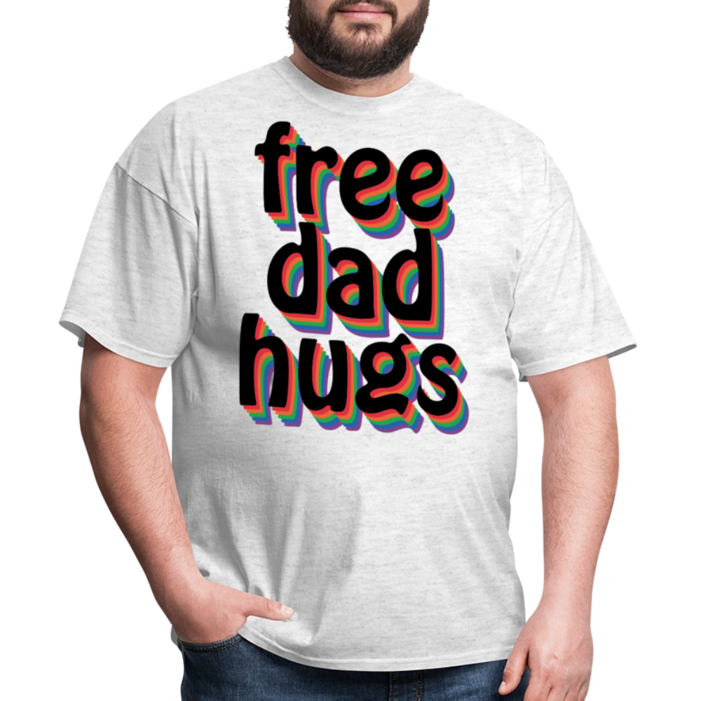 LGBTQ Supportive Dad T-shirt - light heather gray