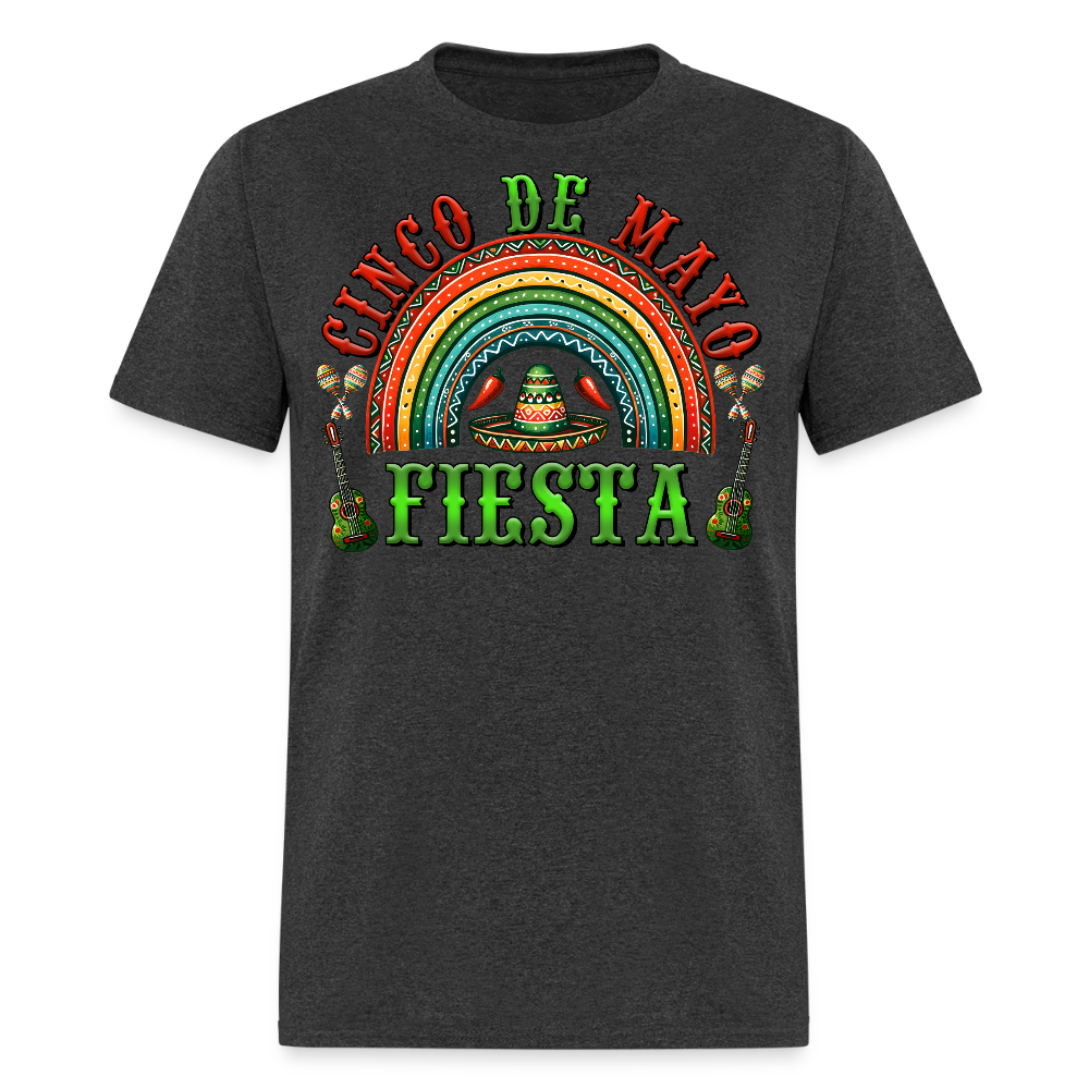 Mexican Culture-inspired Festival Tees Cinco de Mayo Fiesta T-shirt - heather black