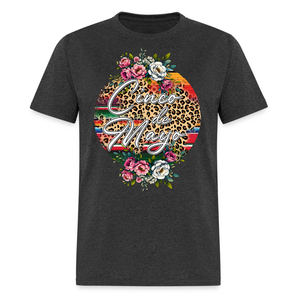 Cinco De Mayo Leopard Print Shirt Colorful Mexican Theme Women’s T-shirt - heather black