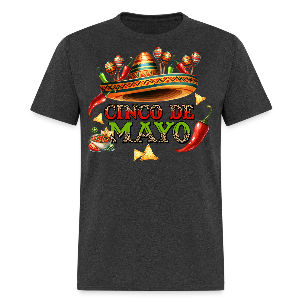 Cinco De Mayo Party Outfit For Men Mexican fiesta T-shirt - heather black