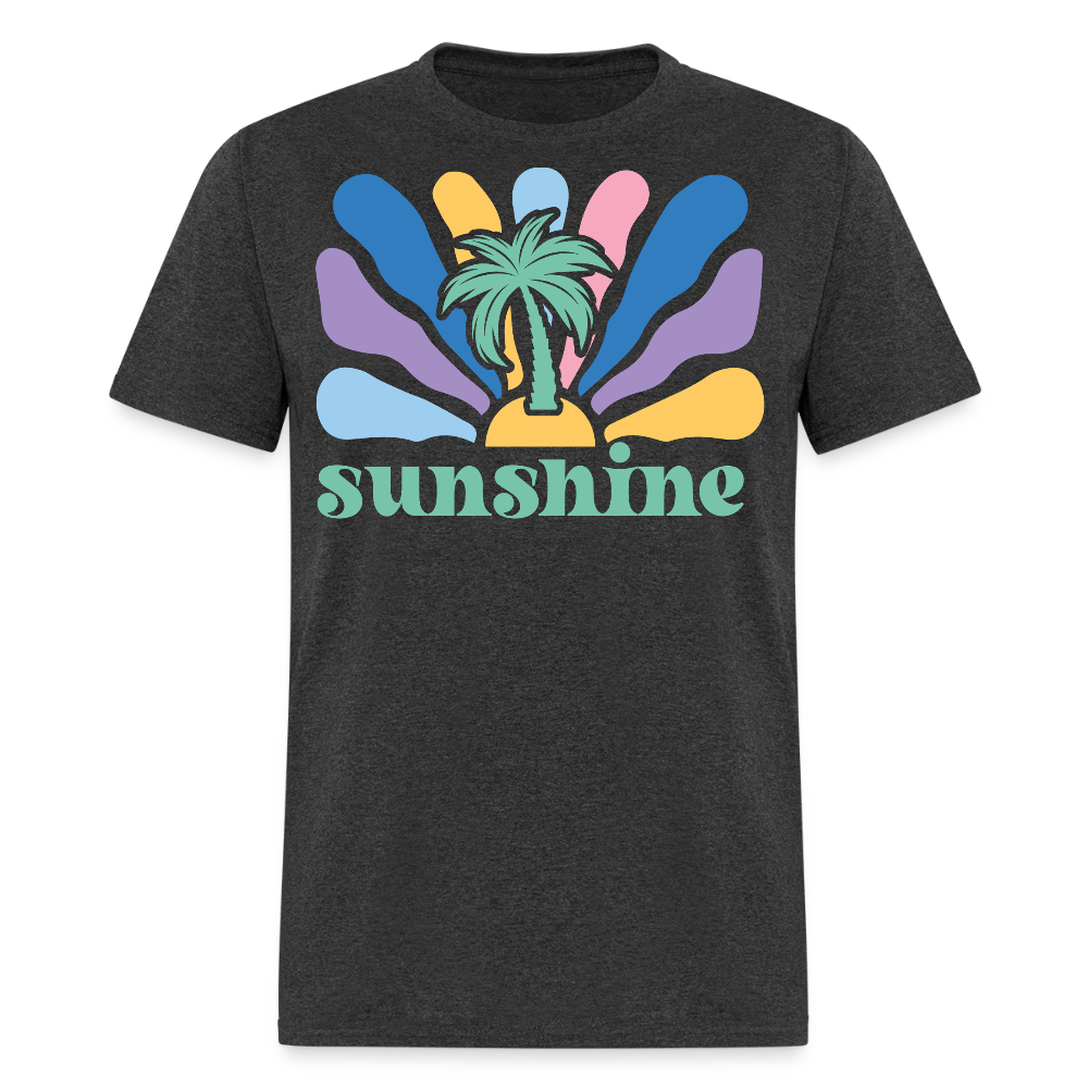 Retro Sunshine Beach Summer Vacation T-shirt - heather black