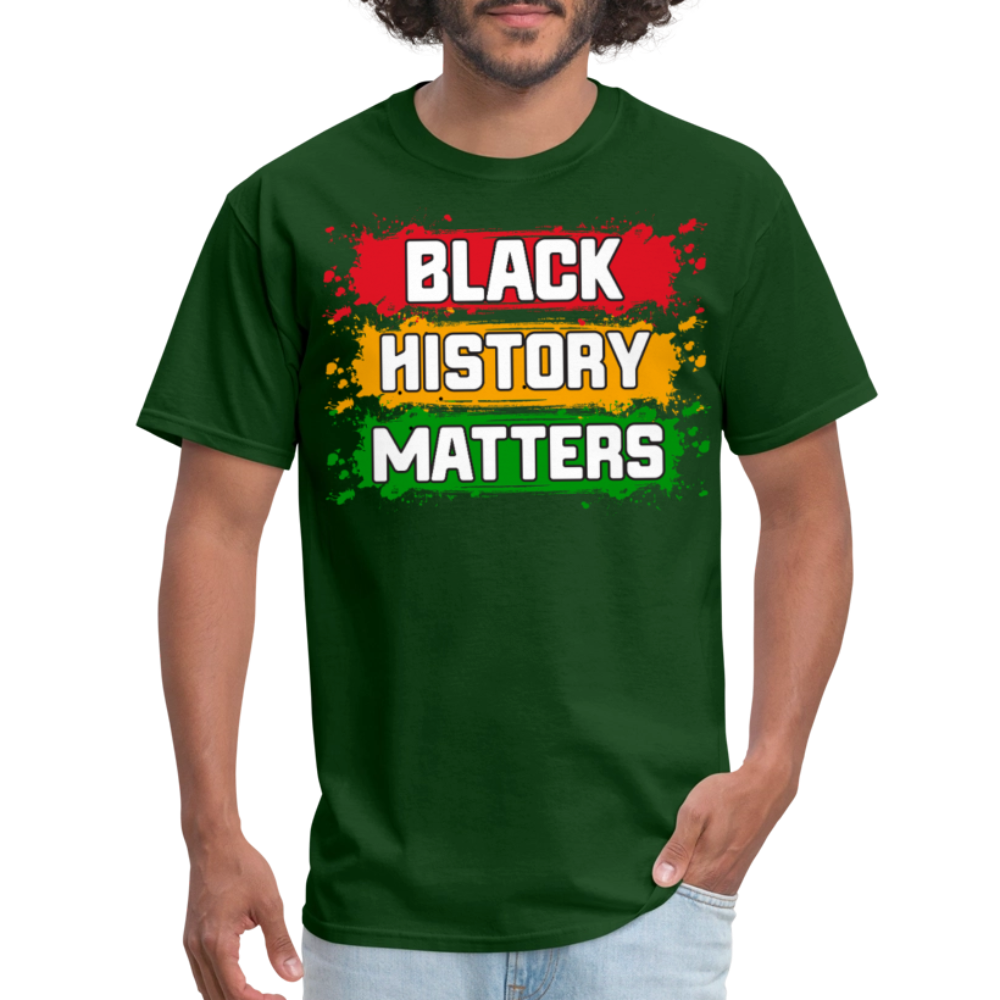 African American Heritage Apparel for Black History Month Unisex T-shirt - forest green