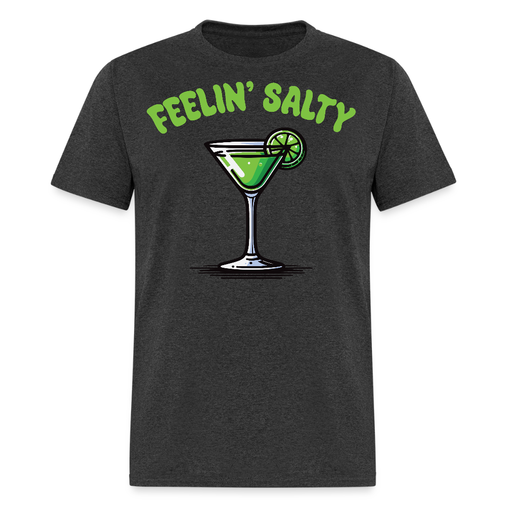 Feelin’ Salty Margarita Graphic Tee Mexican Fiesta Drinking T-shirt - heather black