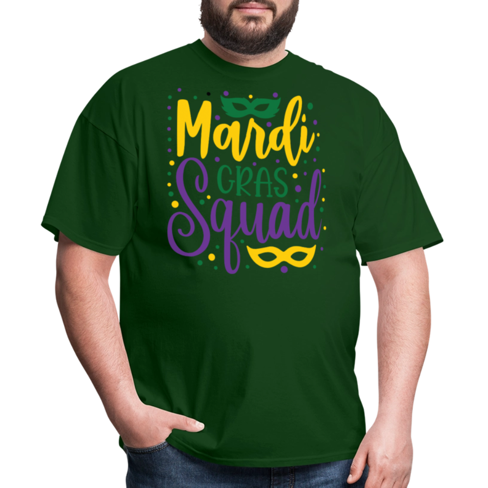 Mardi Gras Squad Matching Shirts Louisiana Carnival Party T-shirt - forest green