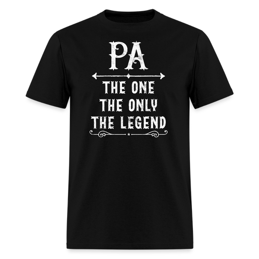 Pa The One The Only The Legend Father’s Day T-Shirt - black
