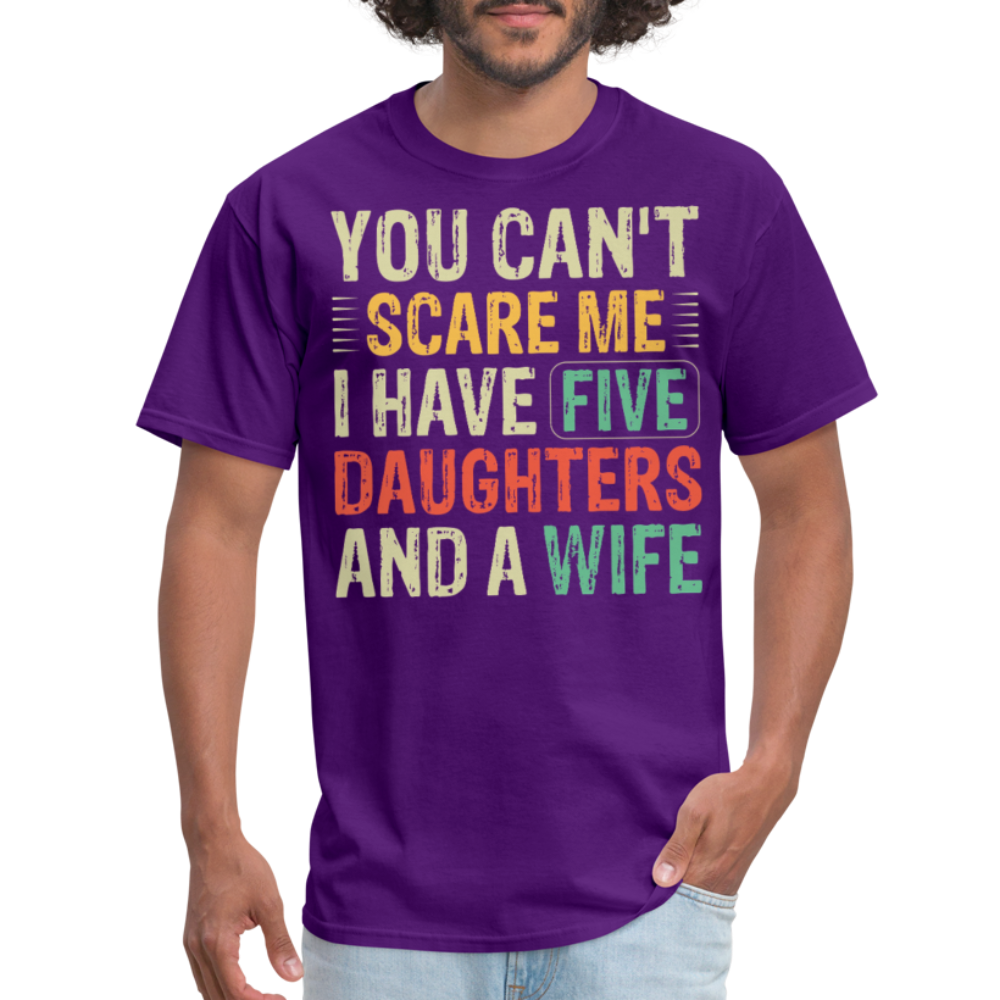 Best Father’s Day Gift For Dads With Multiple Daughters And A Wife T-shirt - purple