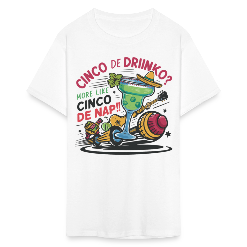 Cinco De Drinko Party Tee Nap And Drink T-shirt - white