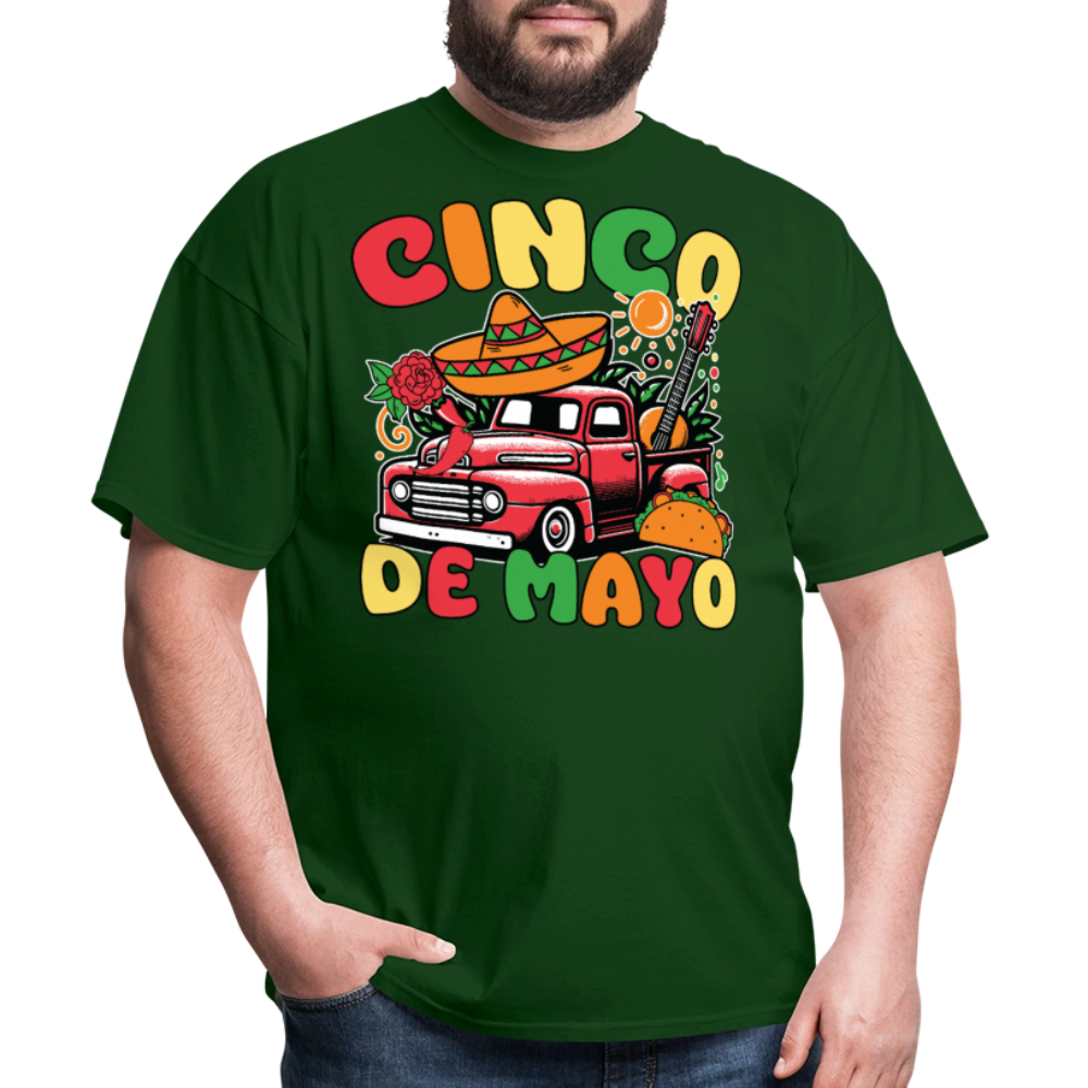 Cinco de Mayo Vintage Truck Tee Mexican Fiesta Party T-shirt - forest green