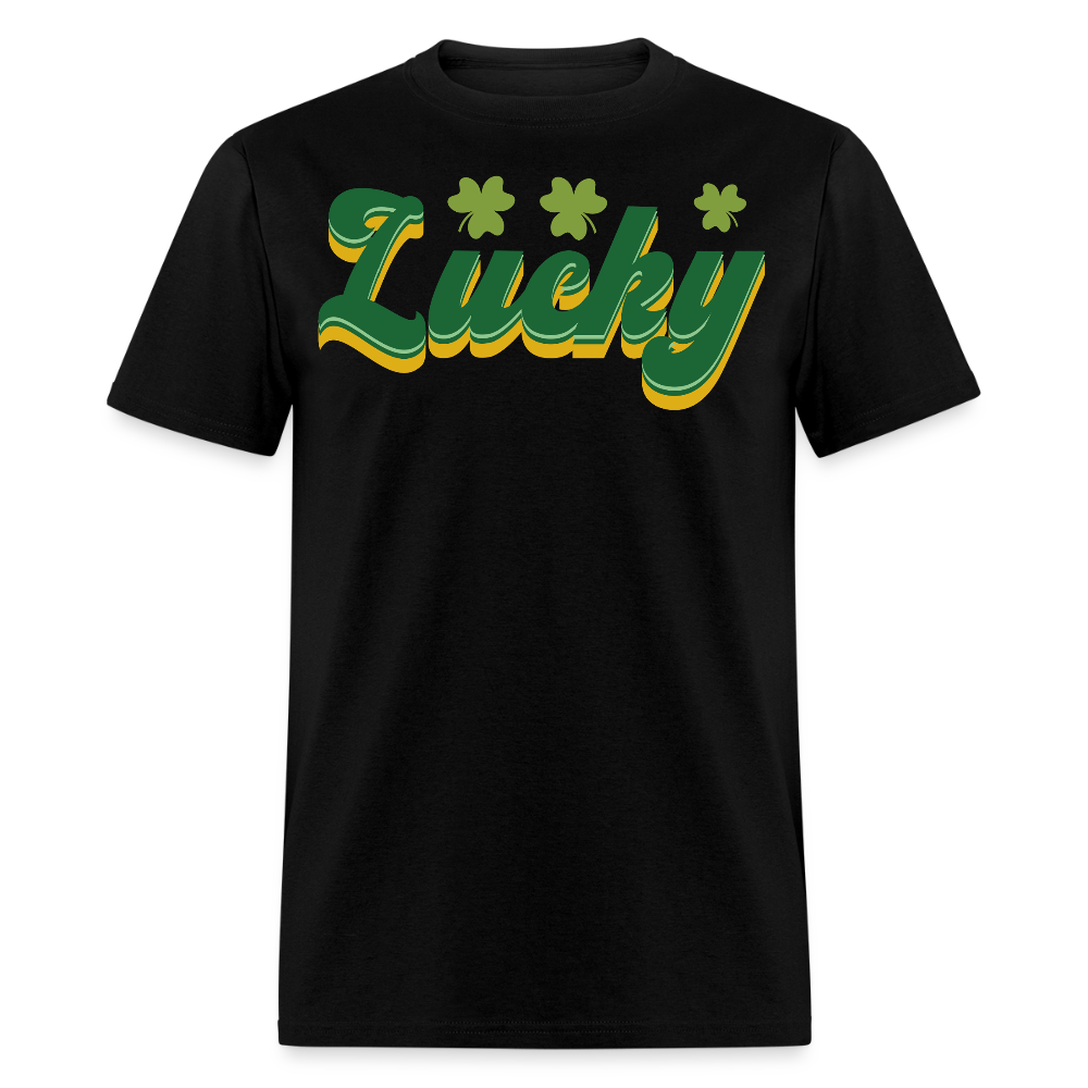 Green Shamrock Lucky Tee For St Patrick’s Day T-shirt - black