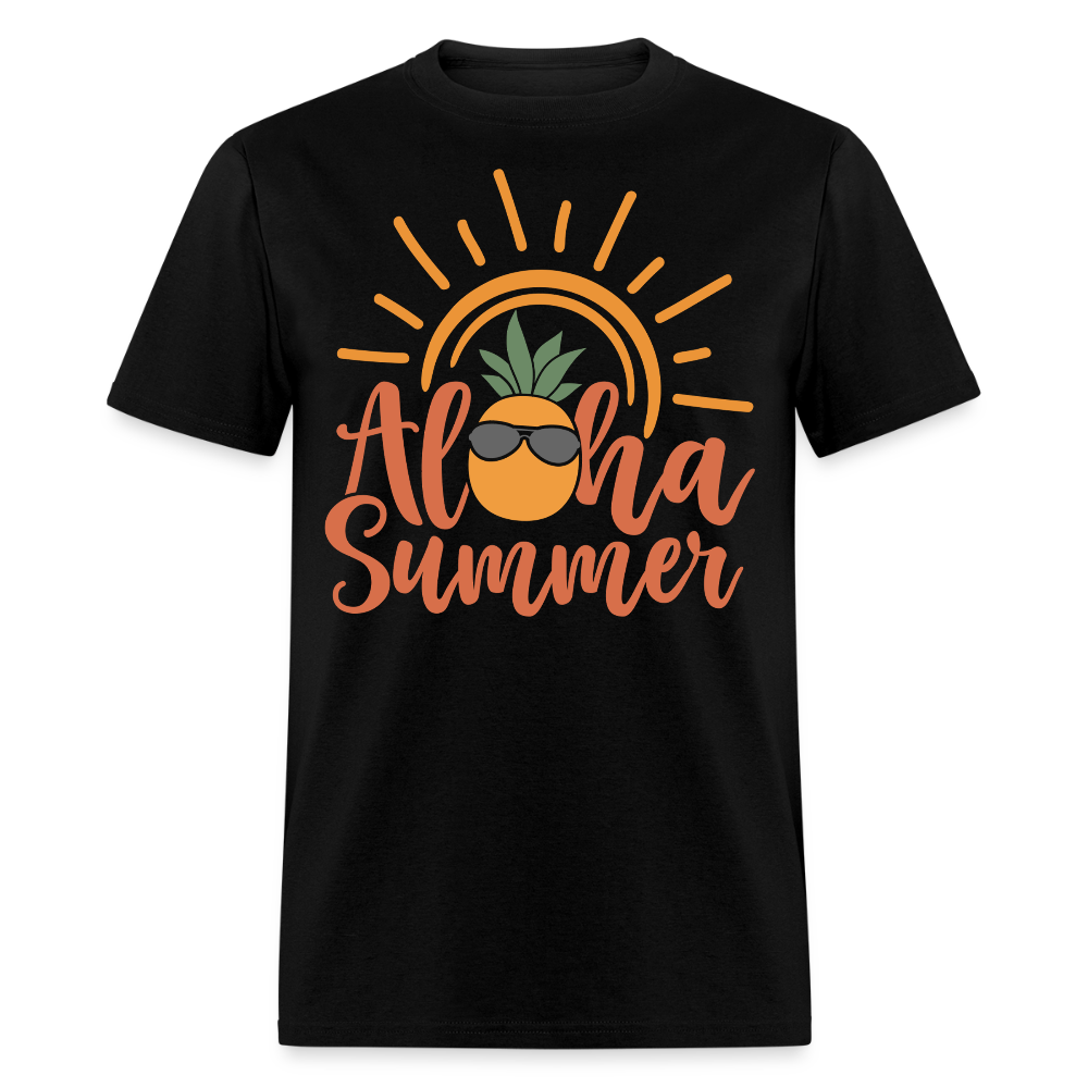 Aloha Summer Tropical Beach Vacation T-shirt - black