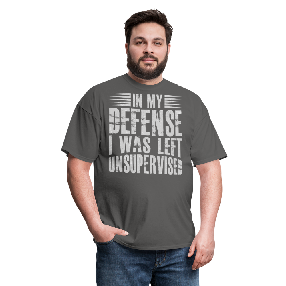 Unique In My Defense Graphic Tees Unisex Classic T-Shirt - charcoal