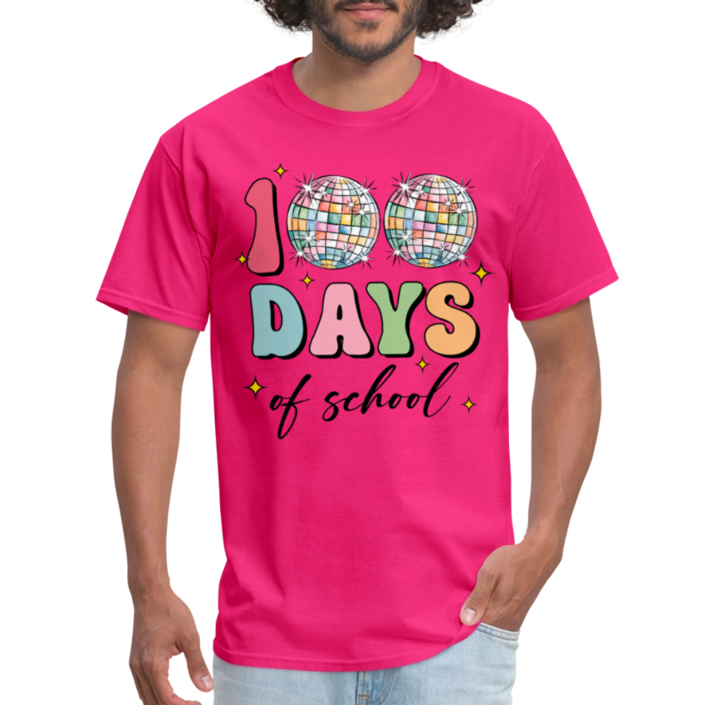 Colorful Teacher Appreciation Gifts Best 100Days Of School T-shirt - fuchsia