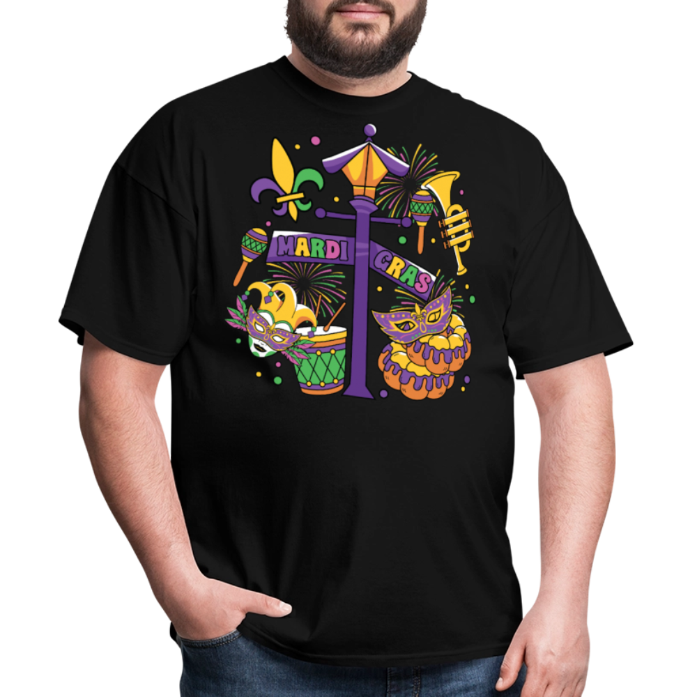 Funny And Festive Mardi Gras Outfit Mardi Gras Party T-Shirt - black