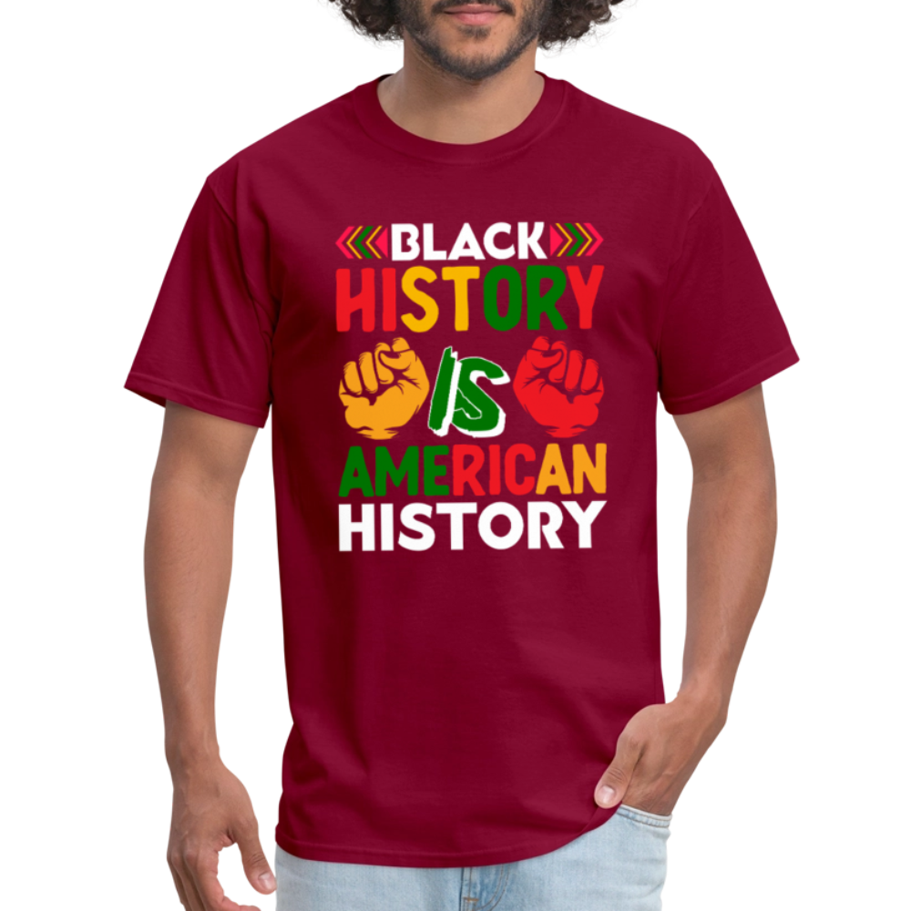 Black History is American History shirt African American Culture T-shirt - burgundy