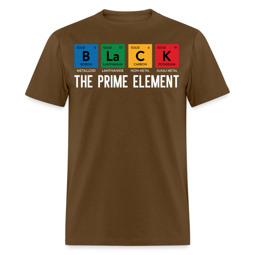 Periodic Table Gift For Black Educators Black Pride Science T-Shirt - brown