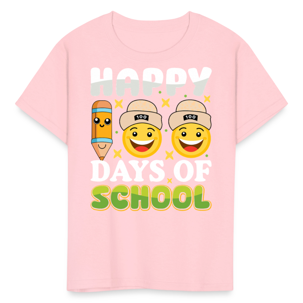 100 Days Of School Tee For Kids School Milestone Celebration T-shirt - pink