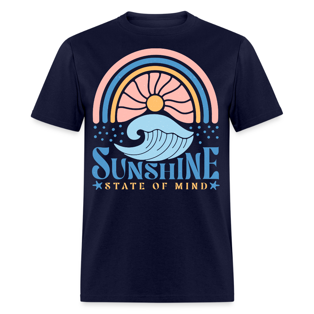 Retro Sunshine Boho Beach Vibe Summer T-shirt - navy