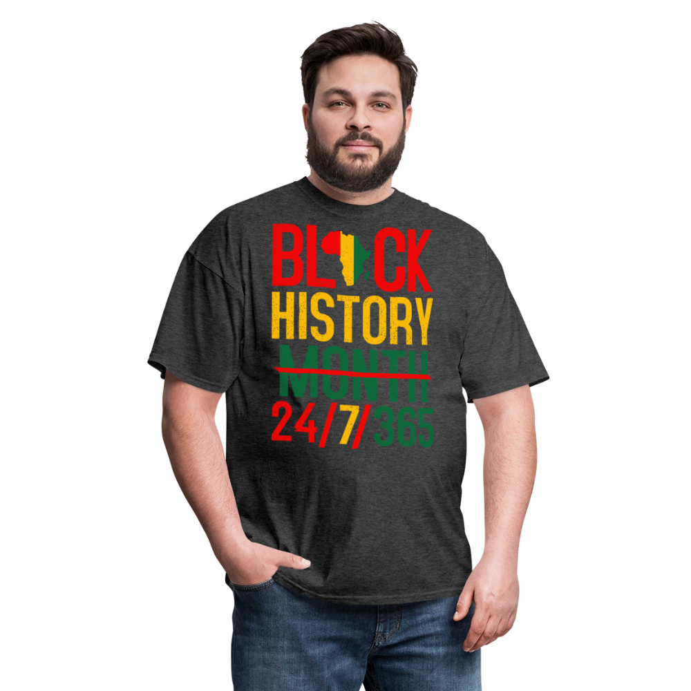 24/7/365 Black Pride Tee Black History Month Unisex Classic T-Shirt - heather black