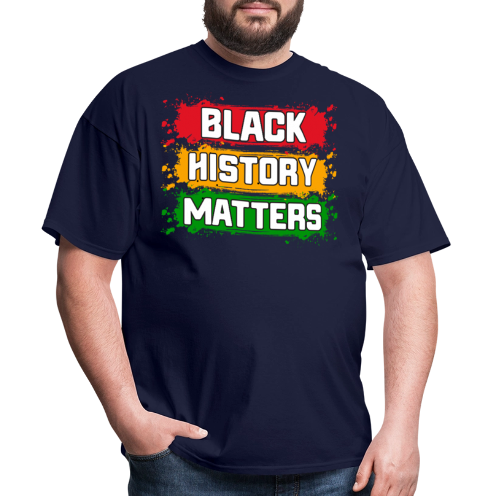 African American Heritage Apparel for Black History Month Unisex T-shirt - navy