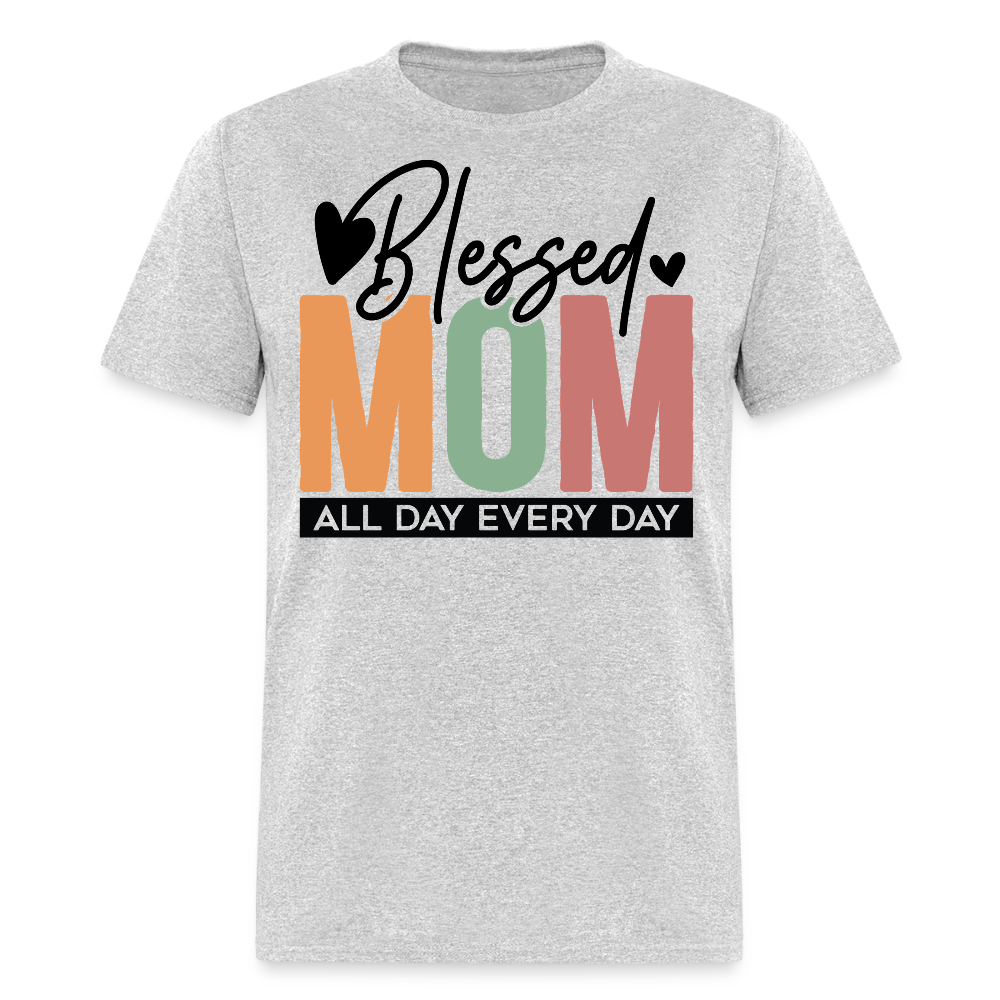 Blessed Mom Tee For Mother's Day T-Shirt - heather gray