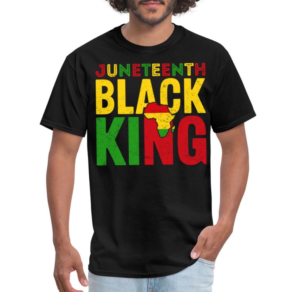 Black King African Heritage Tee Juneteenth Black King T-shirt - black